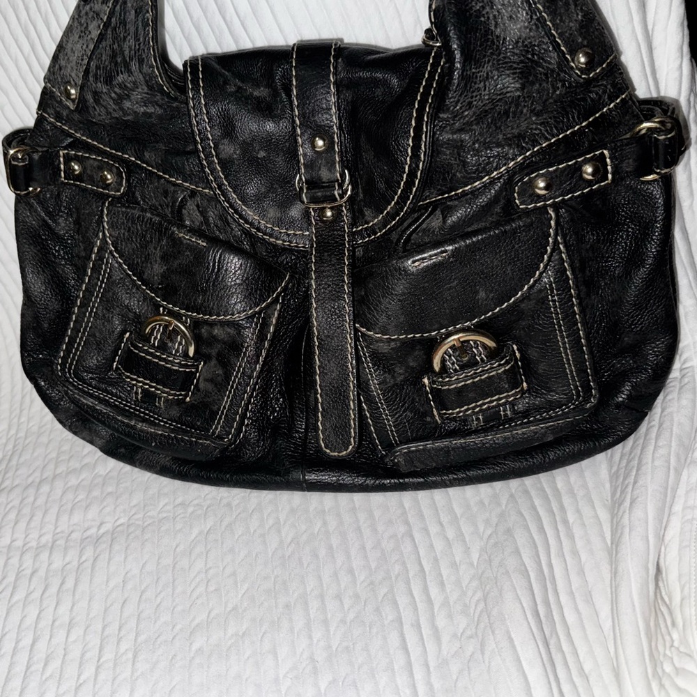 Chic Black Leather Shoulder Bag